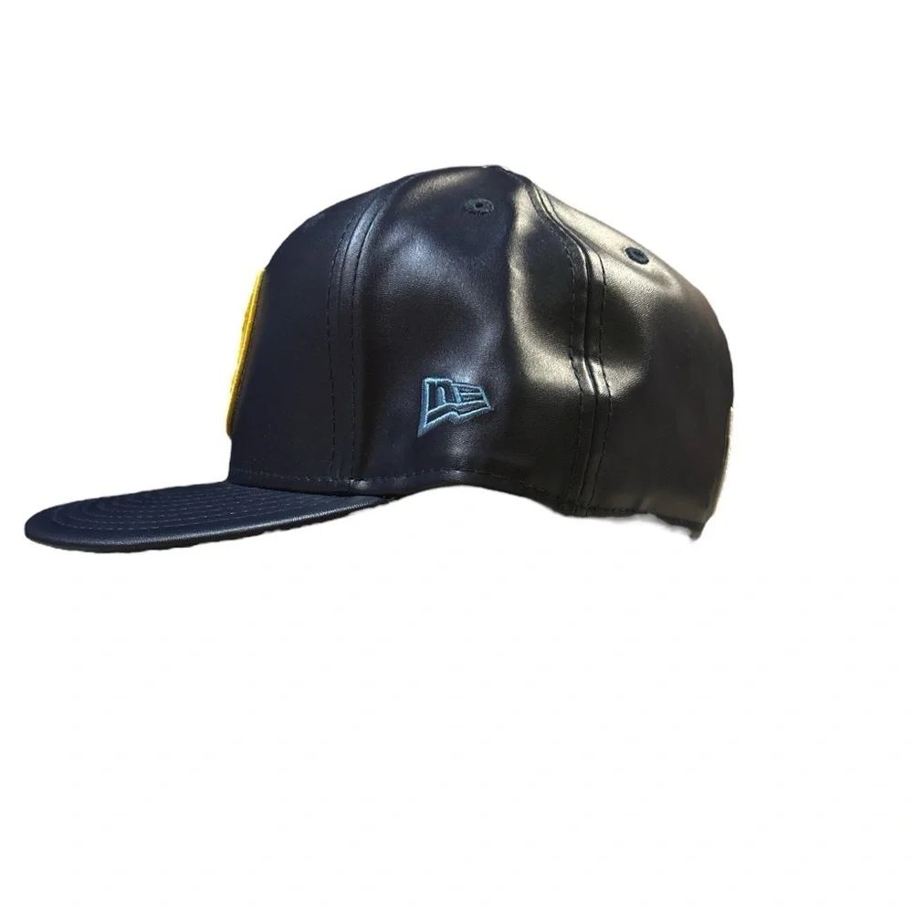 New Era Team Triumph Fitted‎ Hat Denver Nuggets Navy Blue and Gold Size 7 1/8